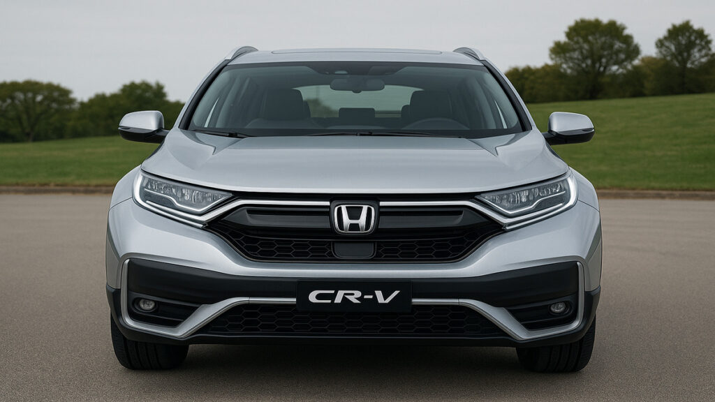 Honda CR-V front view latest model silver SUV
