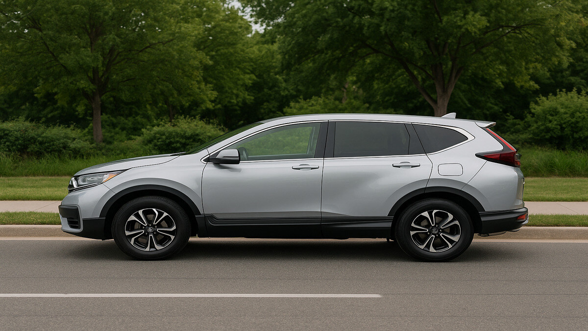 Honda CR-V side profile design and alloy wheels